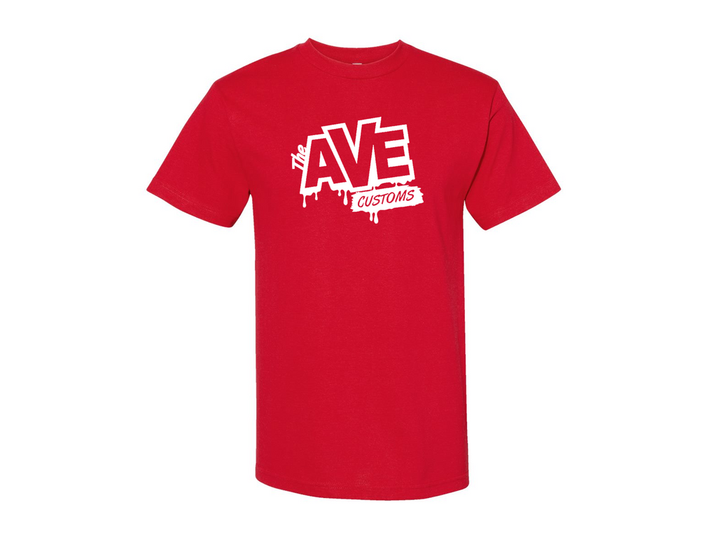 The Ave Customs - T-Shirt (Red) The Ave Customs - T-Shirt (Red)