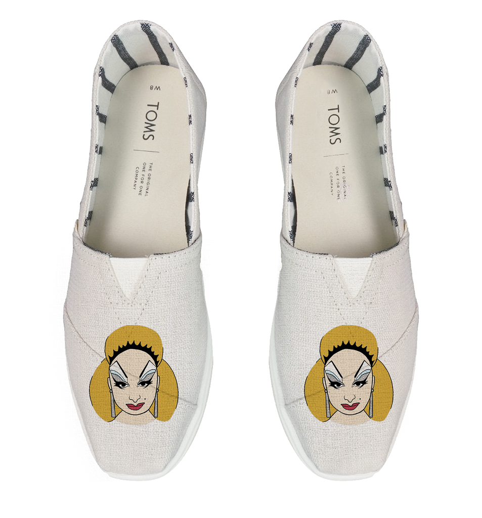 Divine Cartoon Head - White TOMS Alpargata Divine Cartoon Head - White TOMS Alpargata
