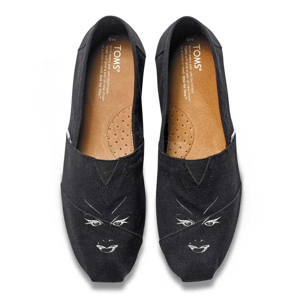 Divine Face - Black TOMS Alpargata Divine Face - Black TOMS Alpargata