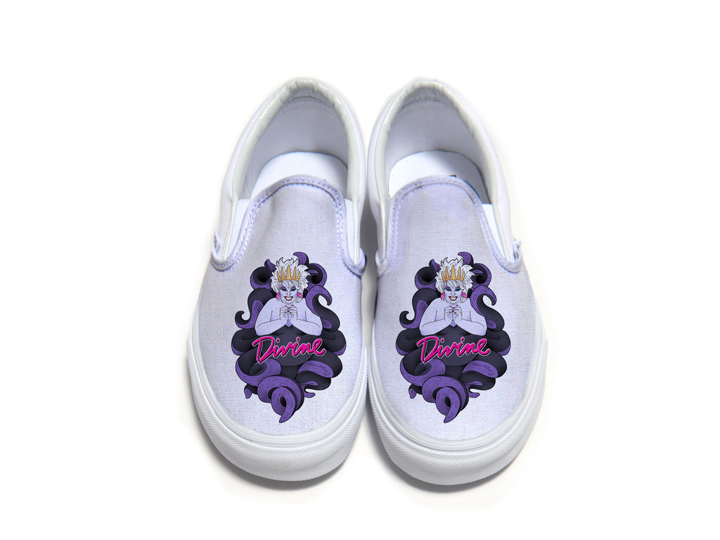 Divine Sea Queen White Slip On Vans Divine Sea Queen White Slip On Vans