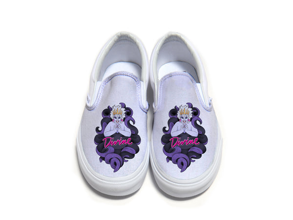 Divine Sea Queen White Slip On Vans