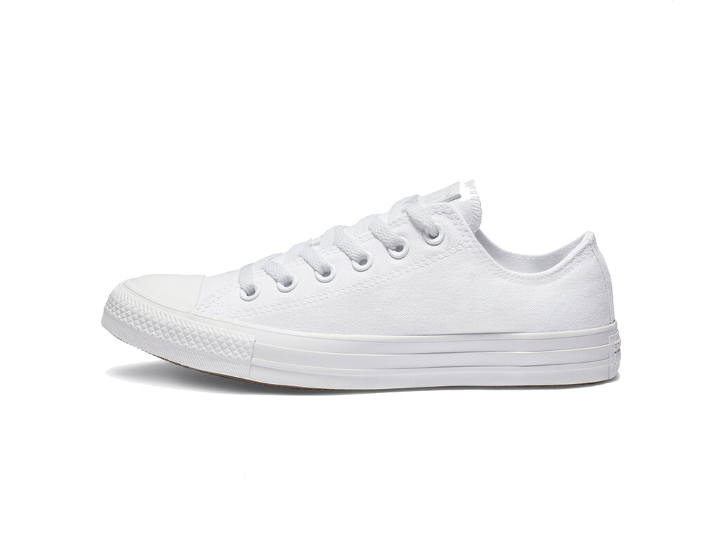 Custom Lowtop Chucks - Monochrome White Custom Lowtop Chucks - Monochrome White
