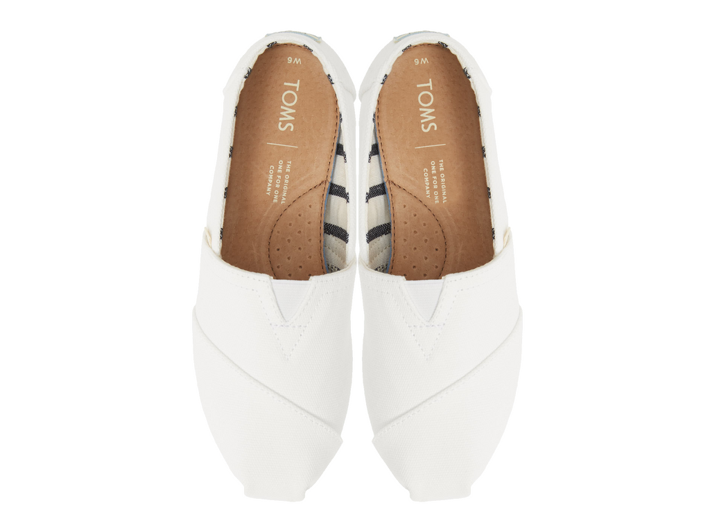 Custom Slip-On Toms - Classic Alpargata - White Custom Slip-On Toms - Classic Alpargata - White