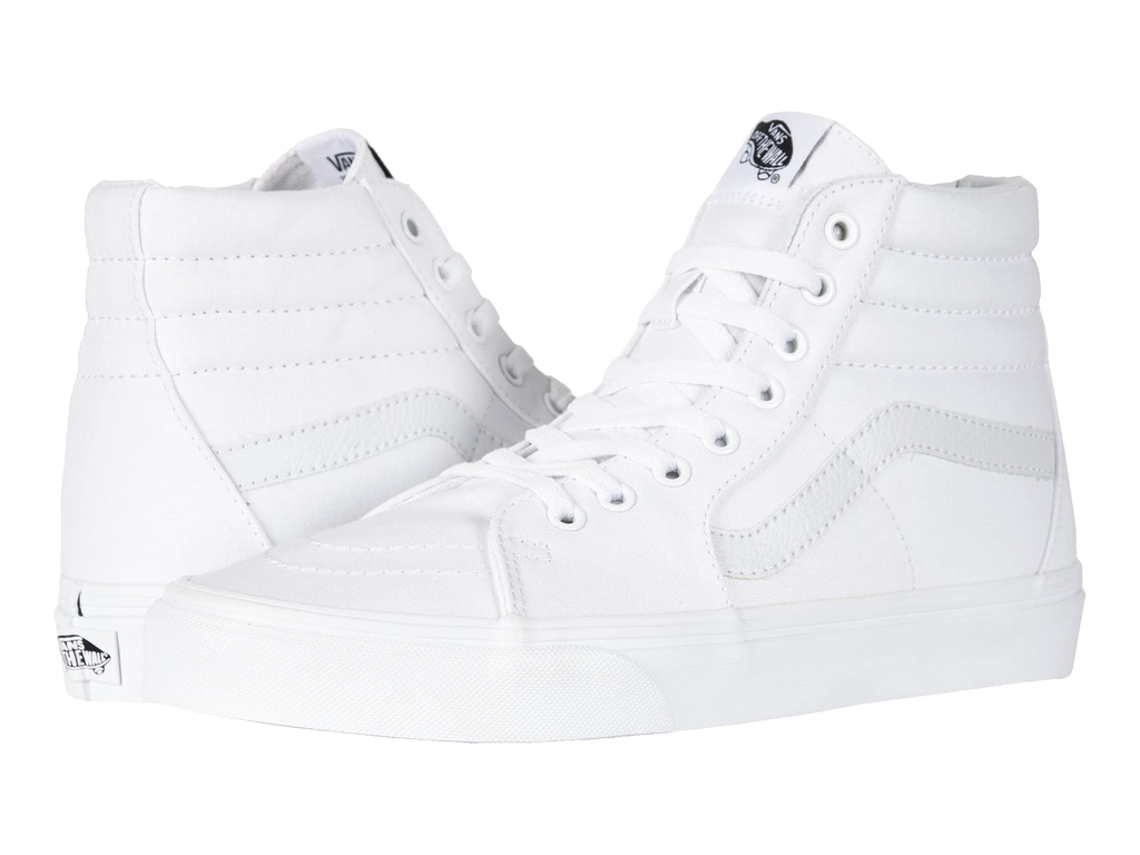 Custom Sk8 Hi Vans - White Custom Sk8 Hi Vans - White