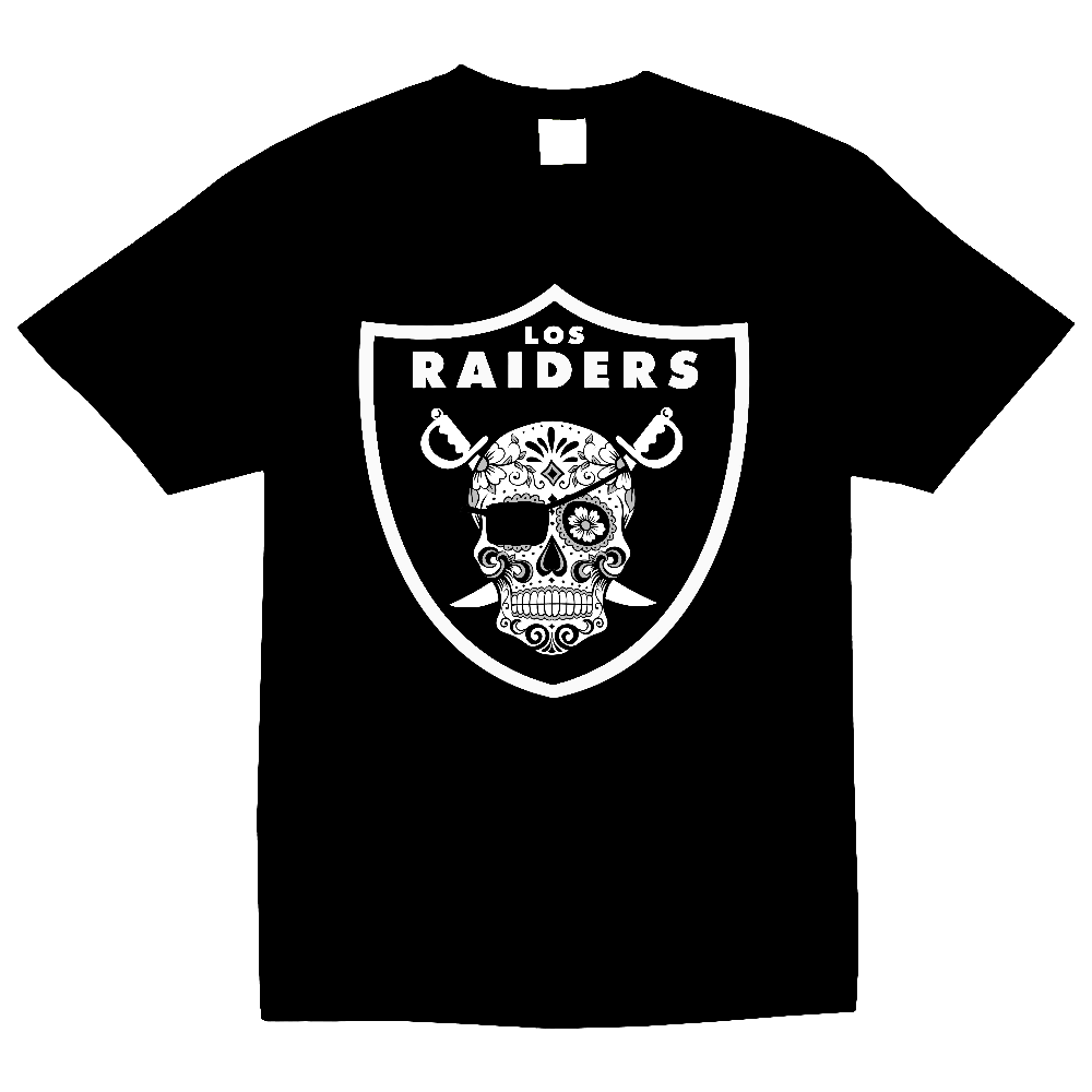 Los Raiders Sugar Skull Mens T Shirt Los Raiders Sugar Skull Mens T Shirt