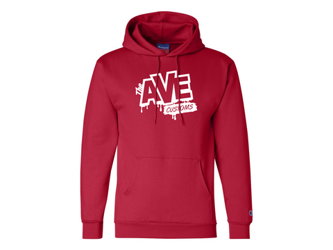 The Ave Customs - Hoodie (Red)
