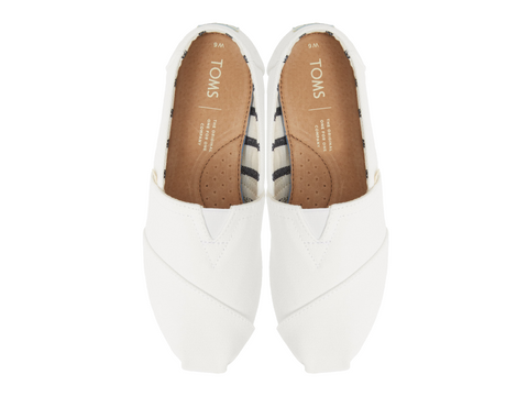 Custom Slip-On Toms - Classic Alpargata - White