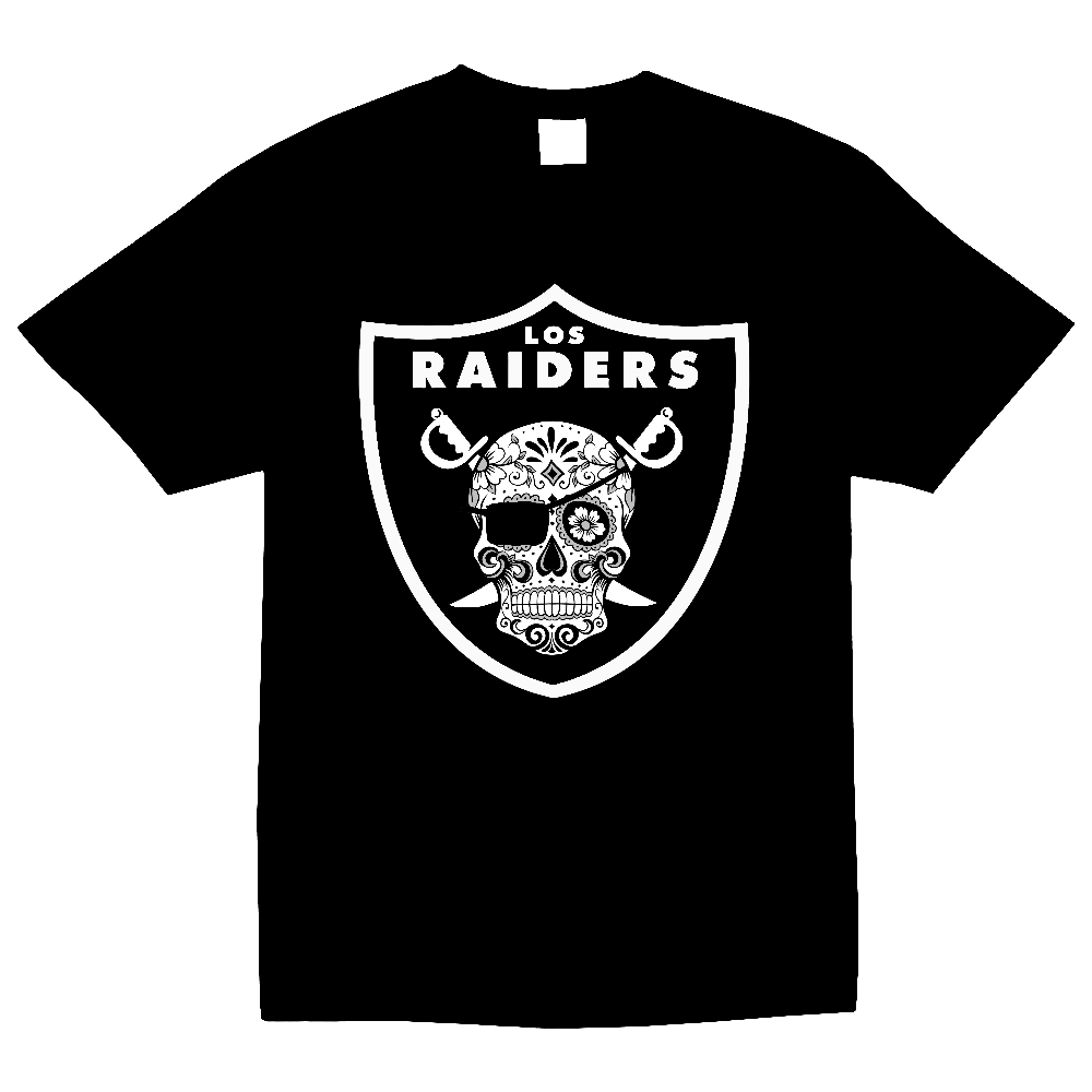 Los Raiders Sugar Skull Mens T Shirt