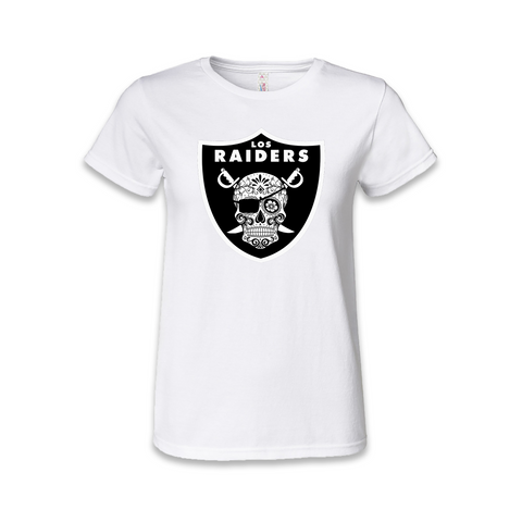 Los Raiders Sugar Skull Womens T Shirt